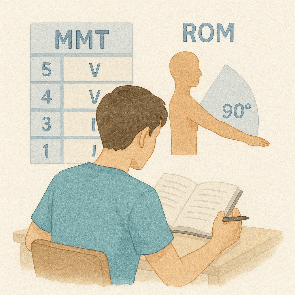 MMT & ROM 등급 한눈에 정리하기 -  물리치료사 국가고시 필수 암기표