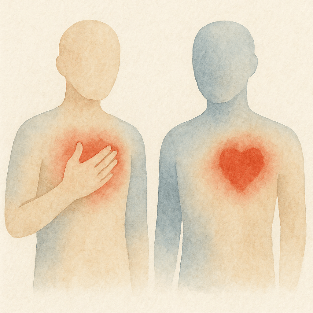 가슴 찌릿 통증 원인 비교 | 늑간신경통 vs 심장 통증 차이, 병원은 어디로?