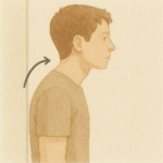 일자목 스스로 확인 방법 벽에 기대서 1분 체크