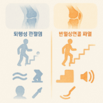 퇴행성 관절염 반월상연골 파열 차이