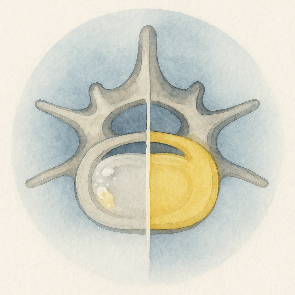 황색인대 석회화(ligamentum flavum ossification) vs 비후 무엇이 더 위험할까?