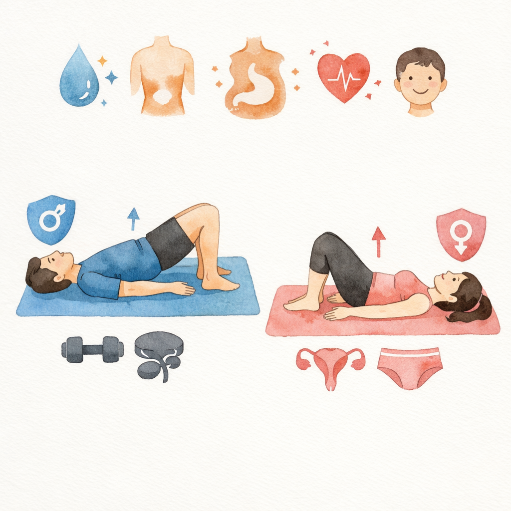 골반저근 운동 효과 5가지 | 남자 여자 차이점