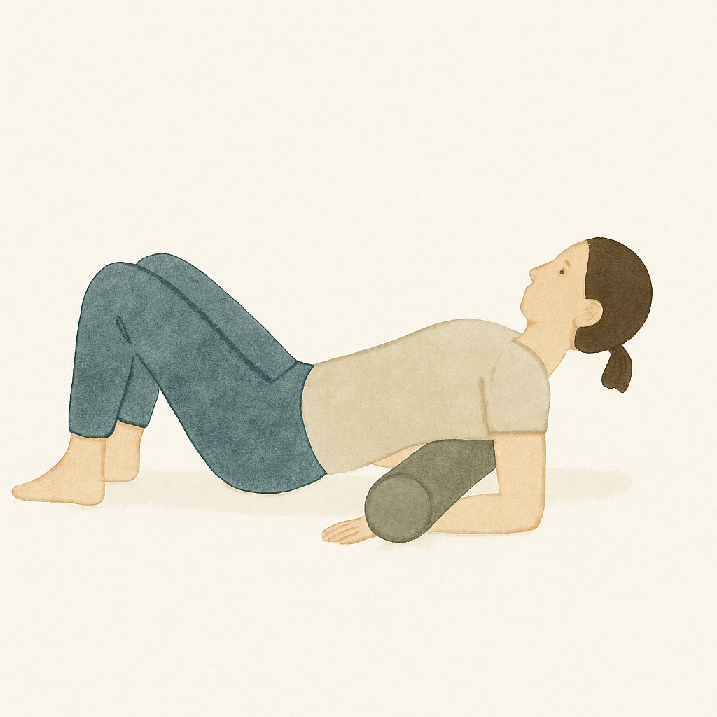 폼롤러 마사지 1. 척추 기립근 풀어주기