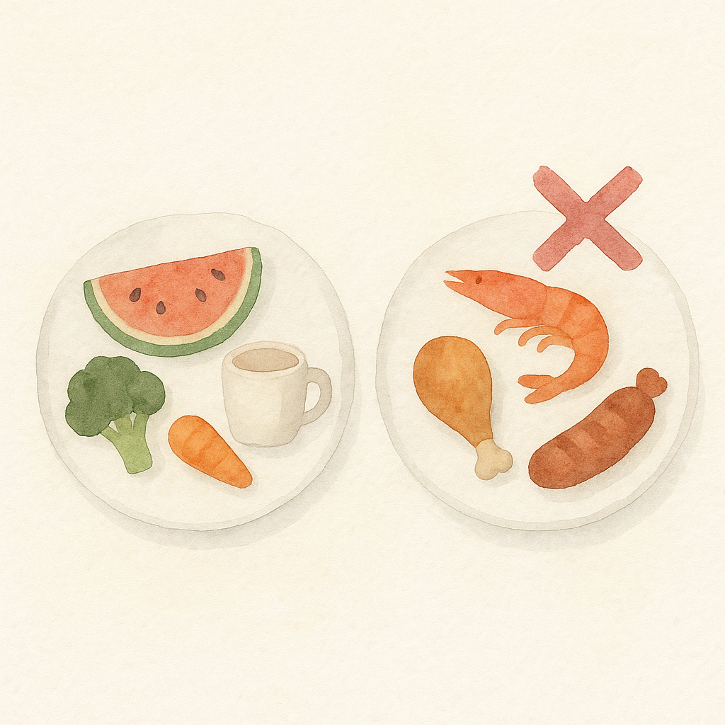 통풍에 먹어도 되는 음식 vs 금기 음식 | 직접 정리해봤습니다