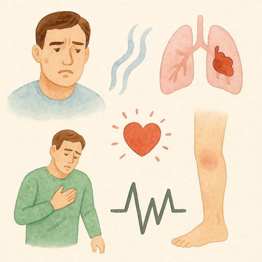 폐색전증 조기 징후 6가지, 이 증상 있으면 즉시 응급실로
