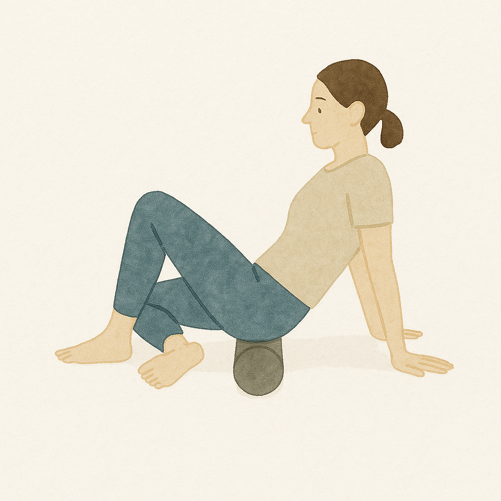 폼롤러 마사지 2. 엉덩이 근육 이완