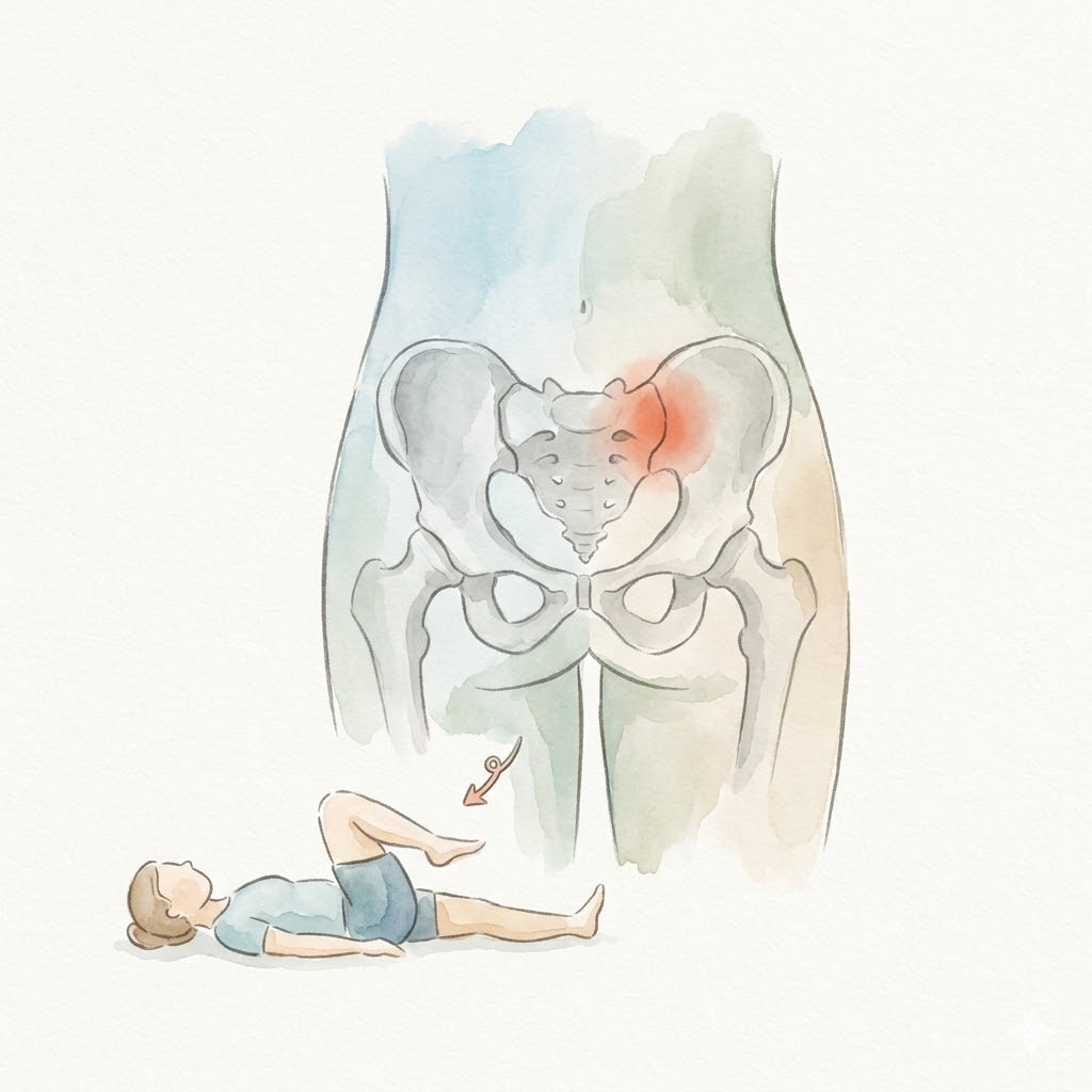 오른쪽 골반 통증 원인 7가지 | 위치별로 완전히 다르다