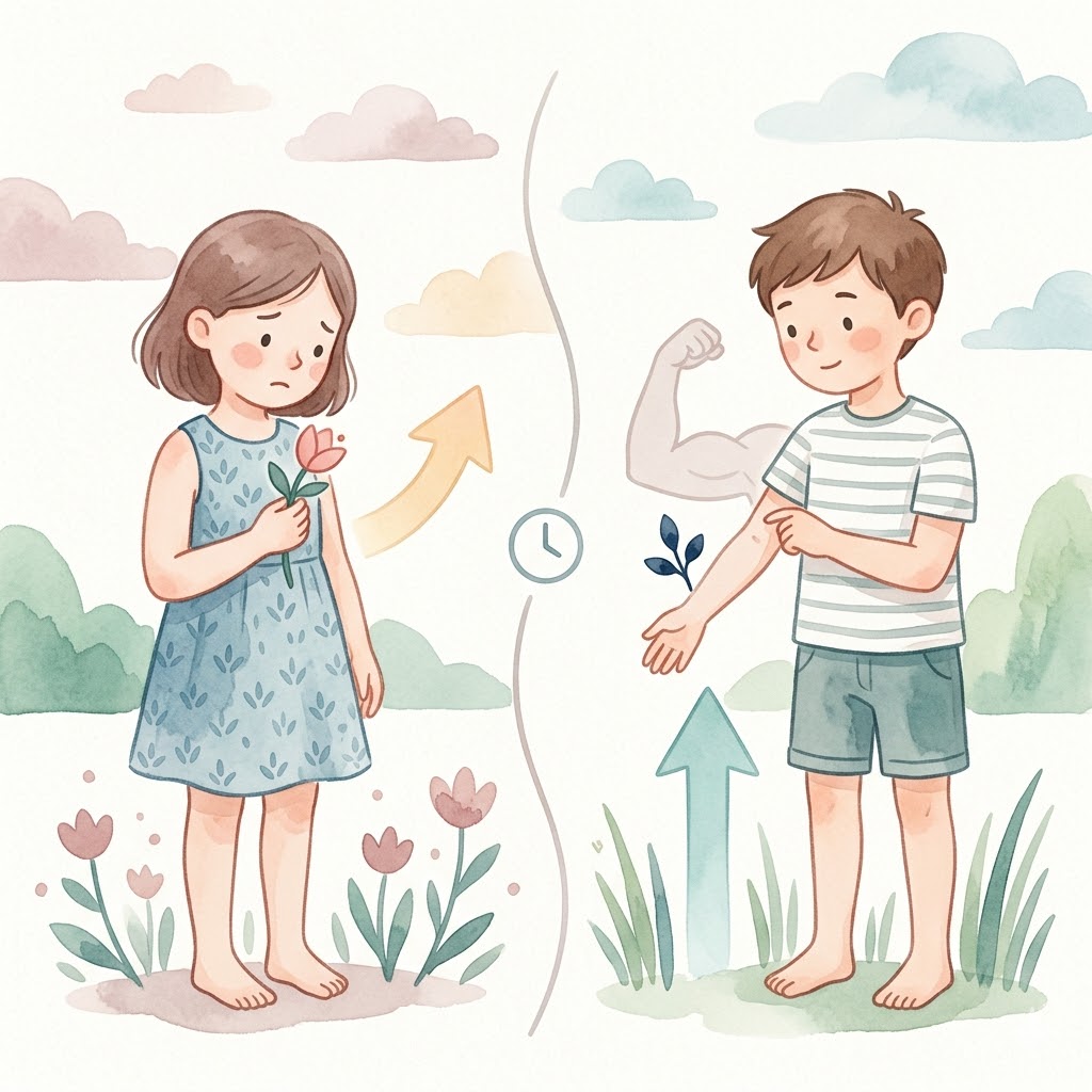 중추성 성조숙증과 말초성 성조숙증 원인 분류 그림