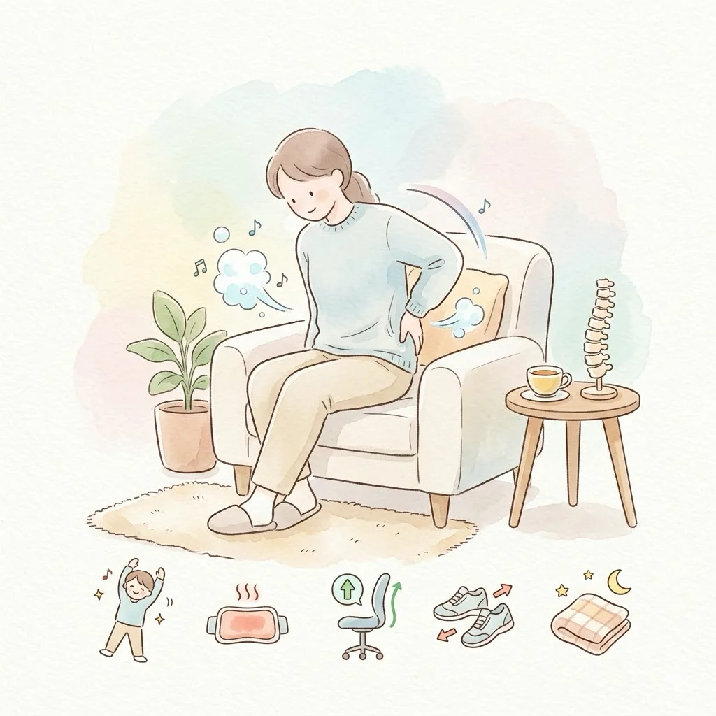 허리에서 우두둑 소리 원인 통증 없애기 5가지