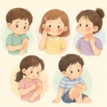 피부 붉은반점과 가려움증 등 다양한 피부 증상을 비교하는 이미지