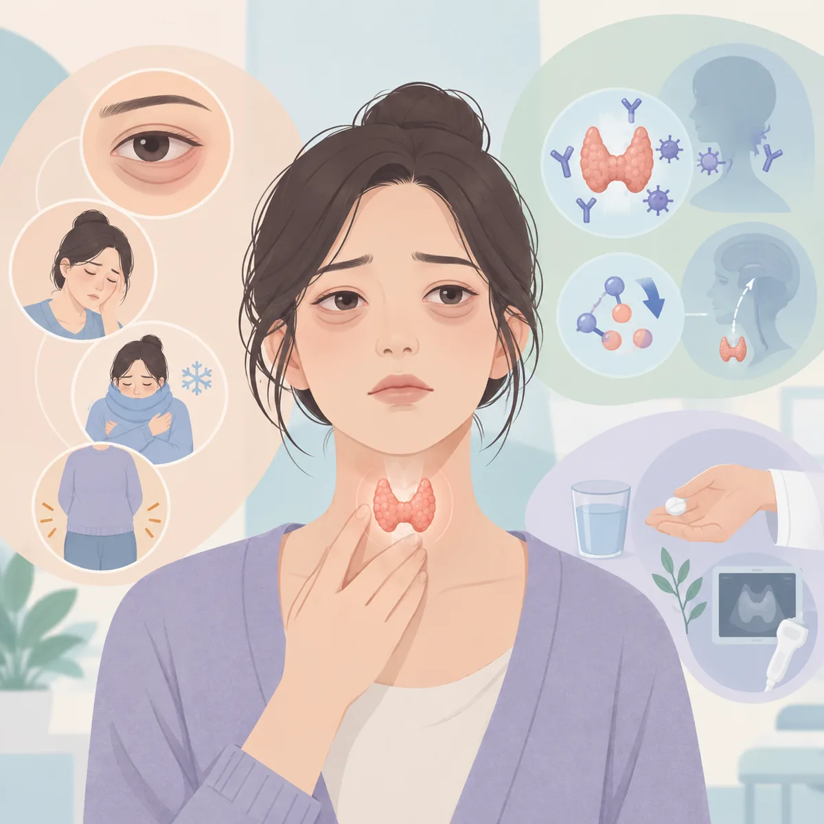 갑상선 기능 저하증 증상과 원인 치료까지 한 번에 정리 눈과 목에 나타나는 변화