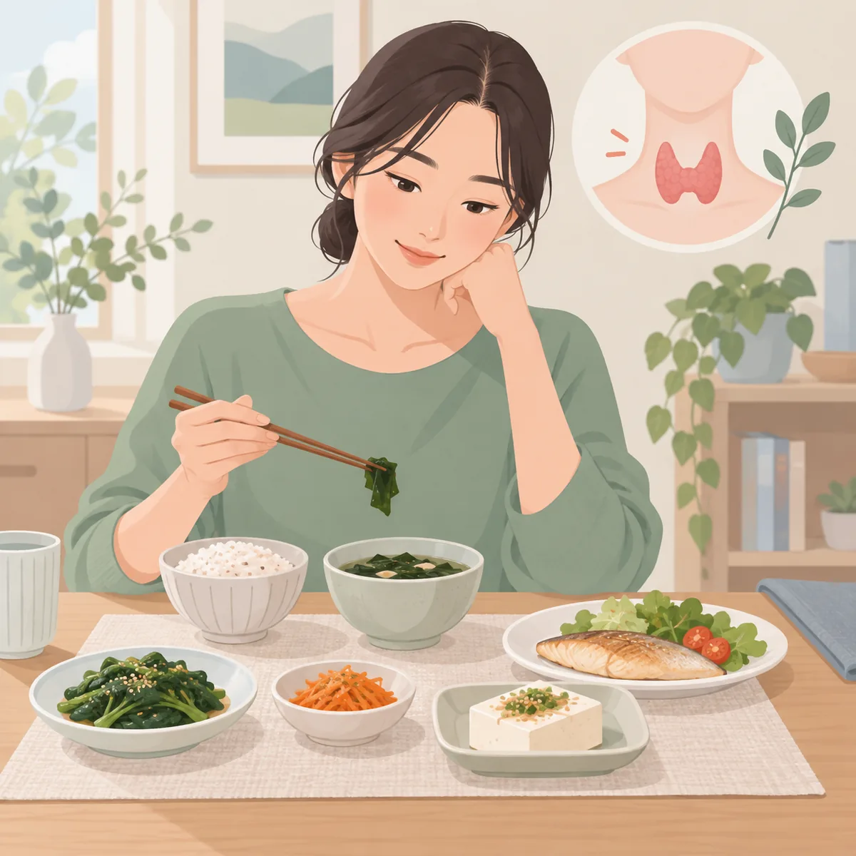갑상선 기능 저하증 미역 식단에서 조절하는 현실적인 방법
