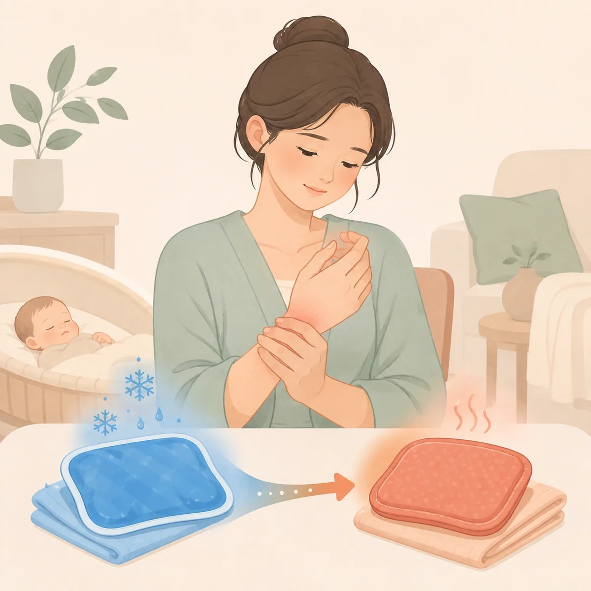산후 손목통증 냉찜질 온찜질로 바꿔야 하는 시점