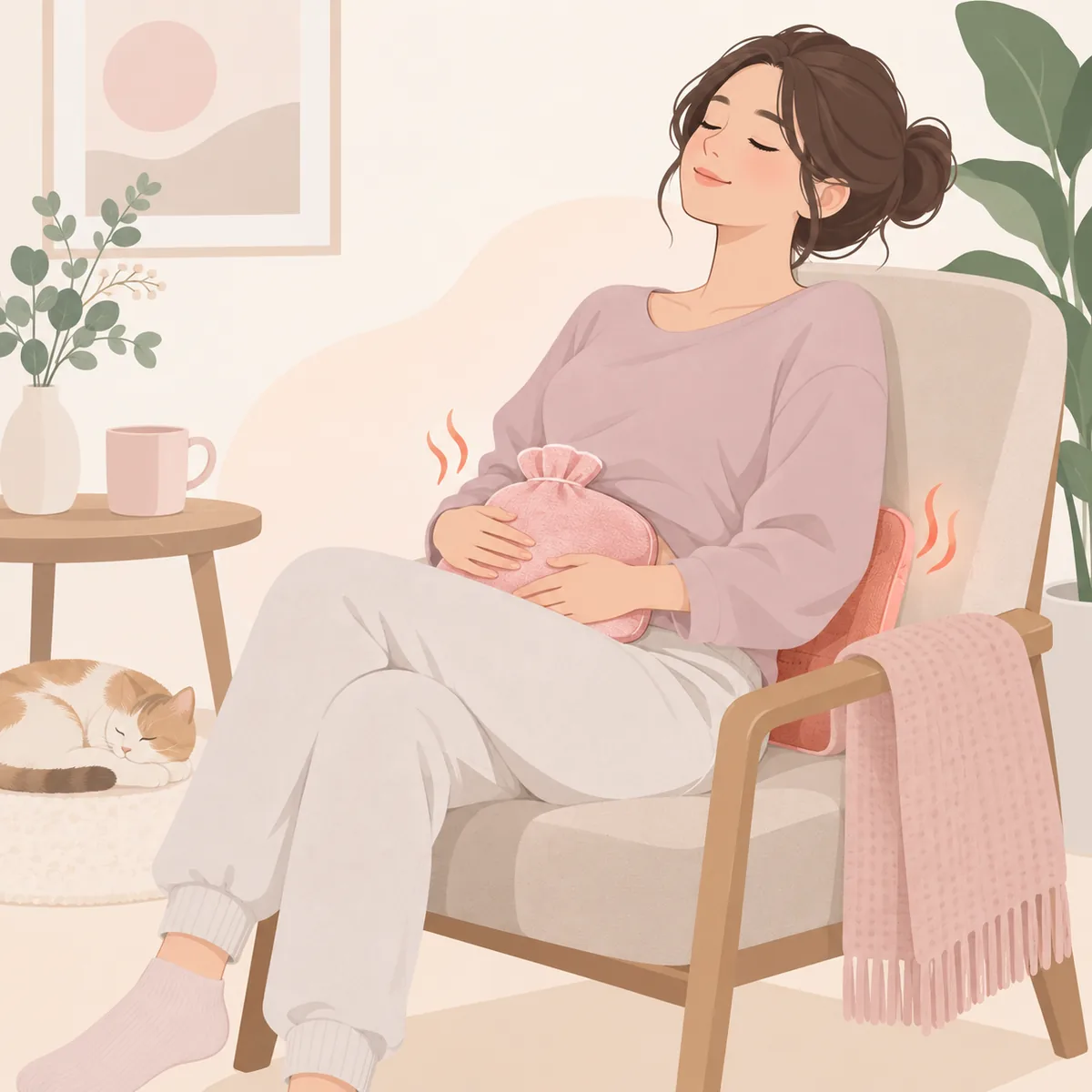 생리통 완화 찜질: 아랫배와 허리를 따뜻하게 하는 방법