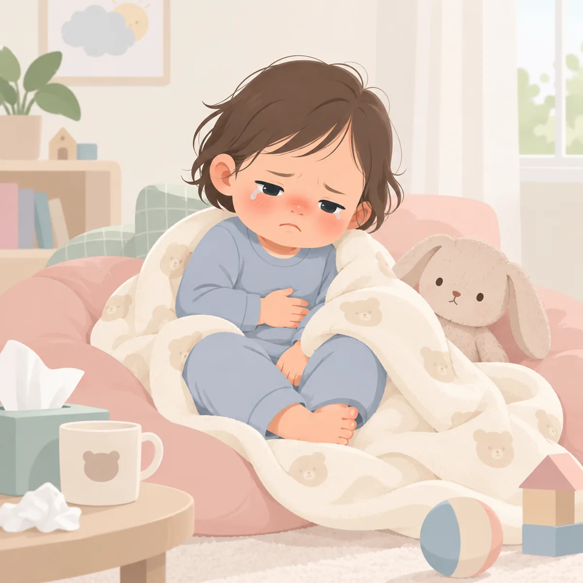 유아 독감 증상 말로 표현하기 어려운 몸의 불편함과 기분 변화