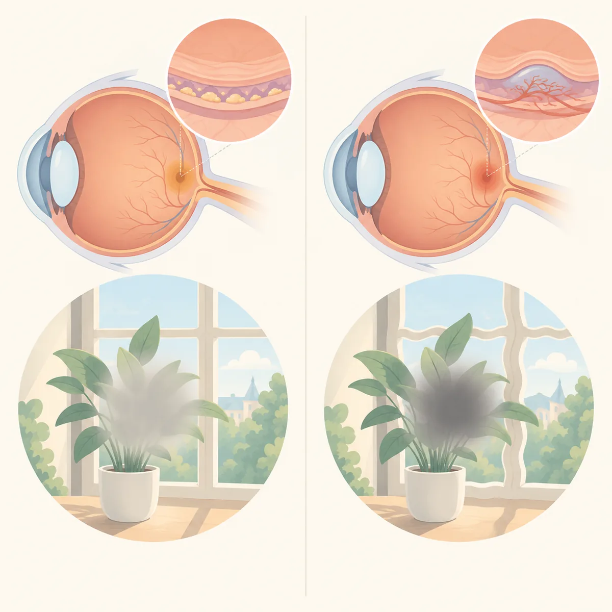황반변성 증상 건성 황반변성 증상과 습성 황반변성 증상의 차이
