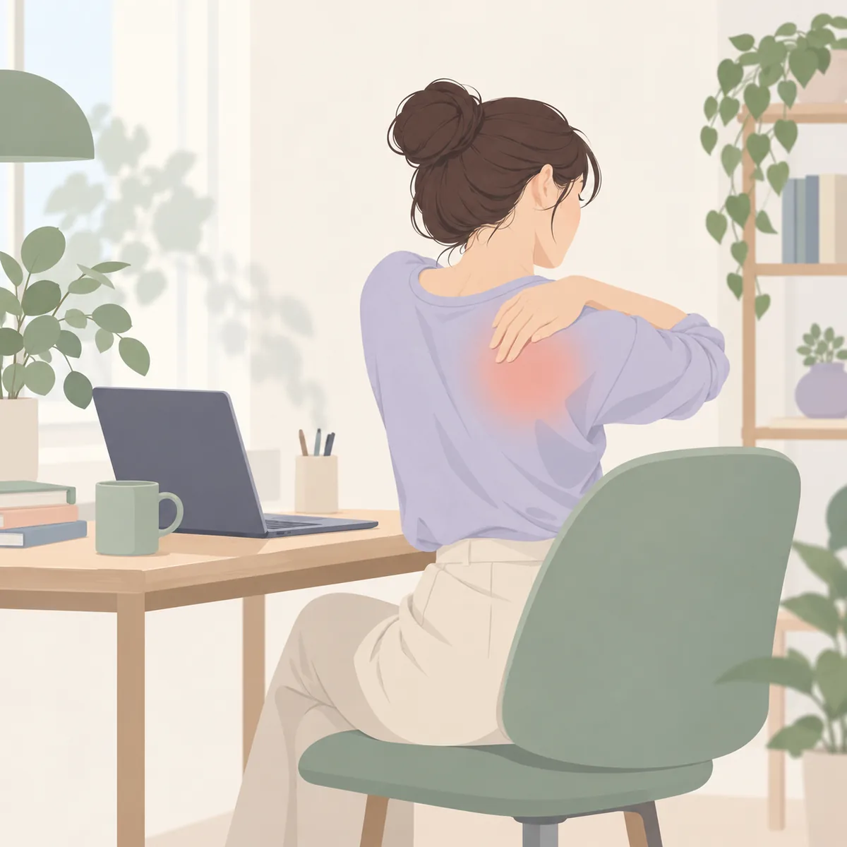 왼쪽 등 날개뼈 통증 날개뼈 결림과 오래 같은 자세의 관계