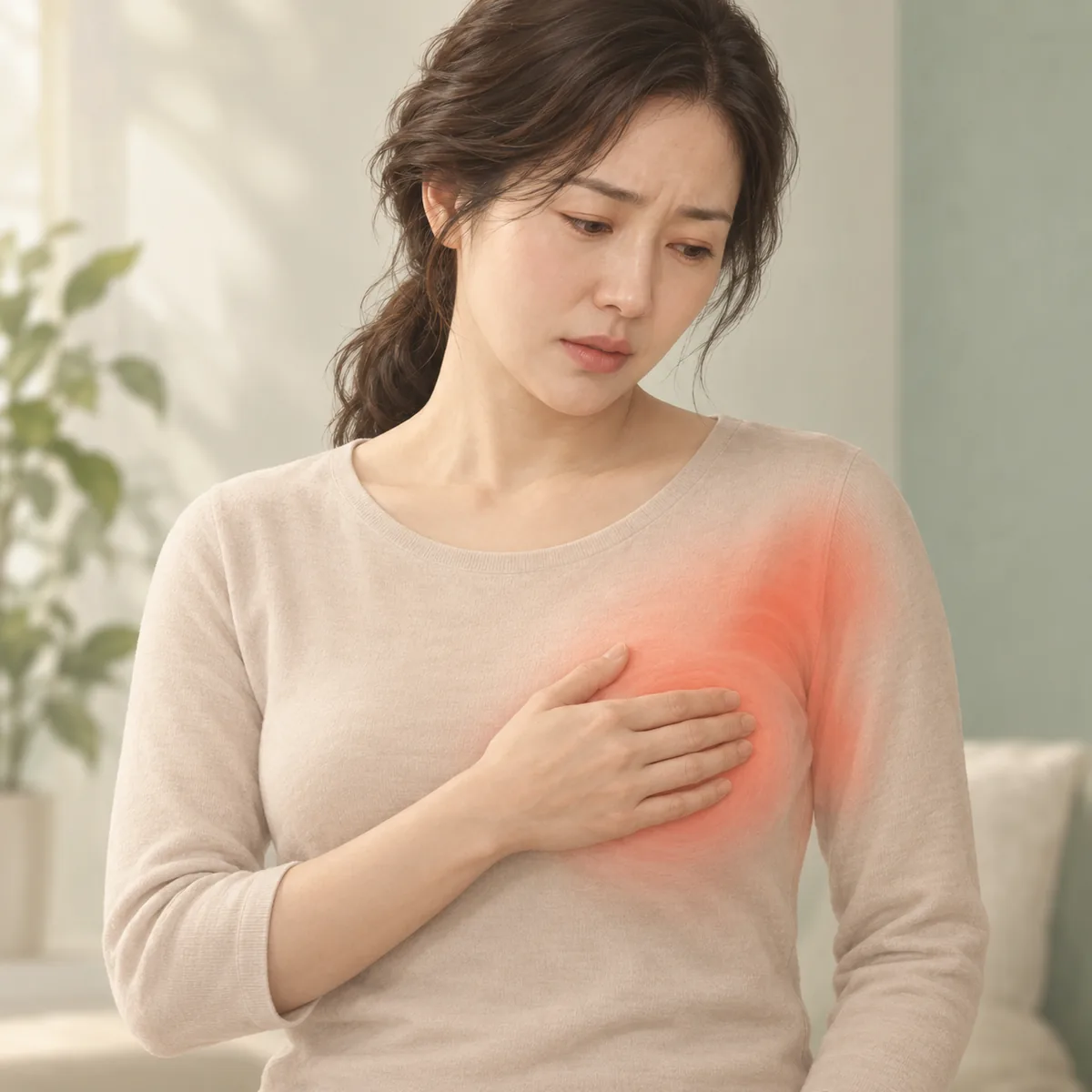 왼쪽 유방 통증 통증의 느낌과 번지는 범위는 어떻게 다른가