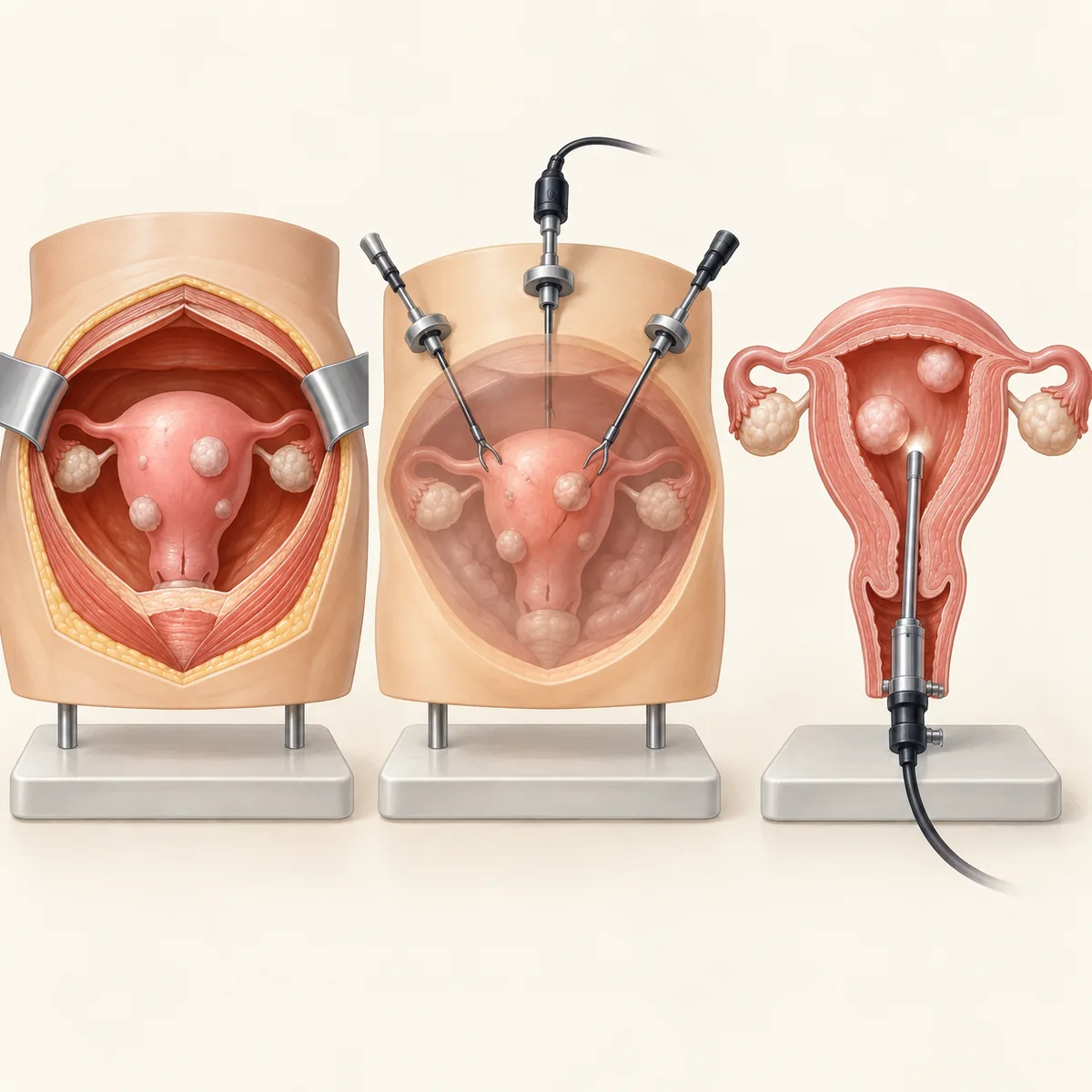 자궁근종 수술방법 개복, 복강경, 자궁경은 접근 경로가 다릅니다