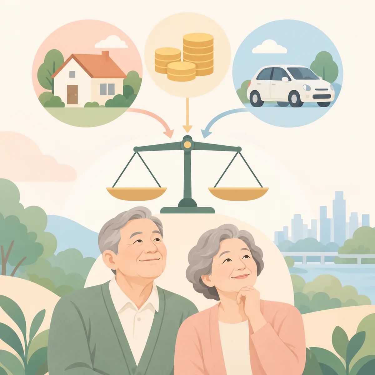 기초연금 기준 소득인정액에 재산과 자동차가 반영되는 방식
