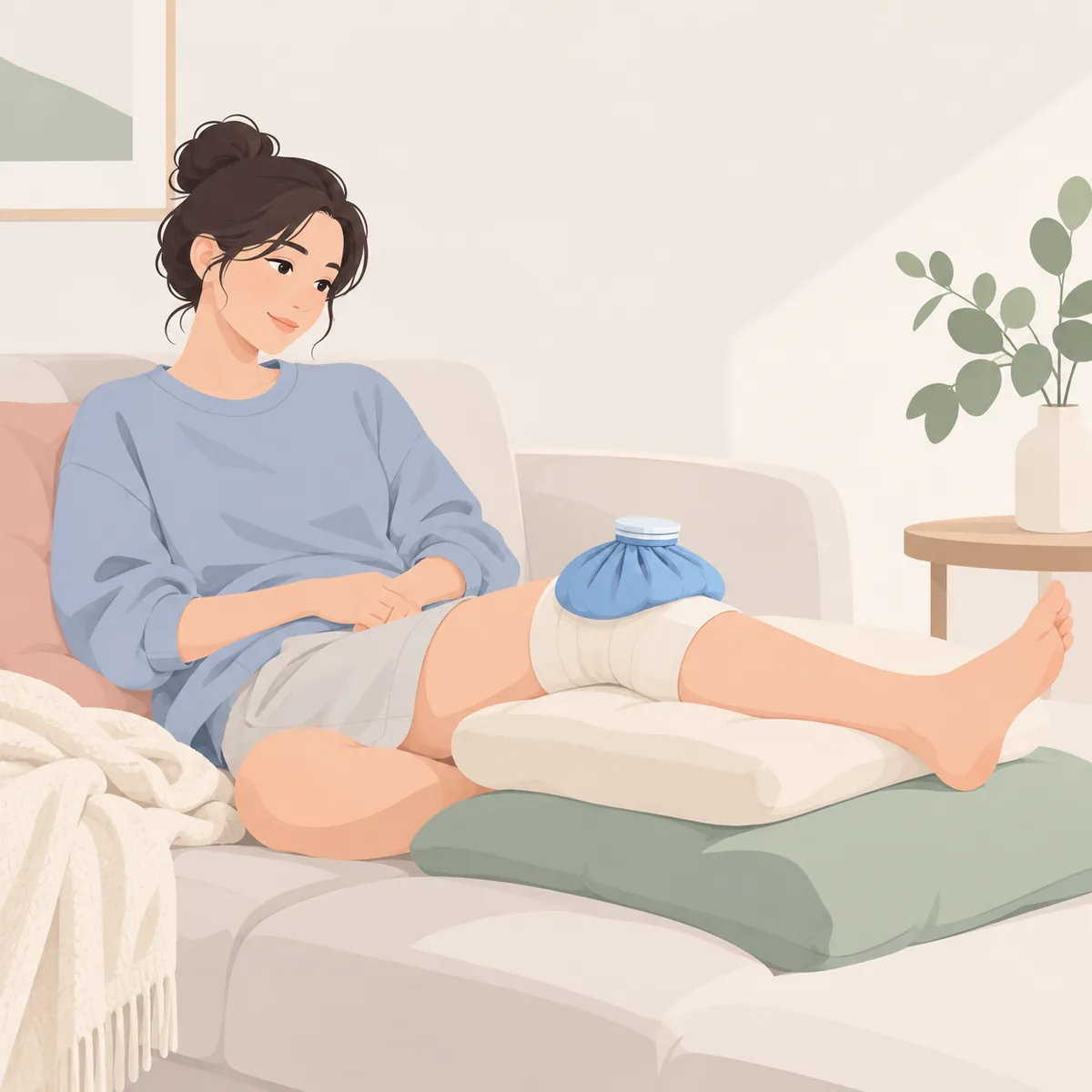 전방십자인대파열 다친 직후 무릎에 무리를 주지 않는 대처