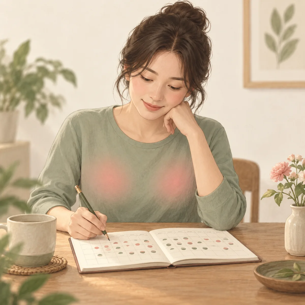 양쪽 유방 통증 통증 기록으로 내 주기 패턴을 확인하는 방법