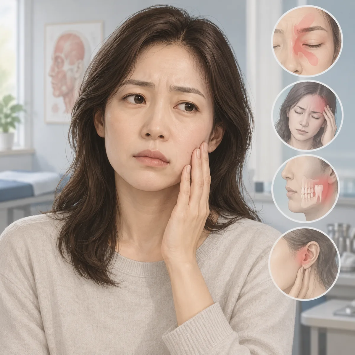 안면마비 전조증상 치료 안면마비로 오해하기 쉬운 다른 얼굴 증상